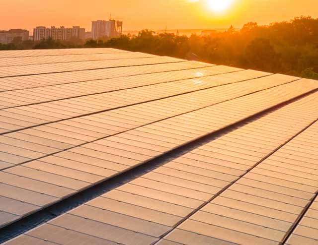 A solar panel array
